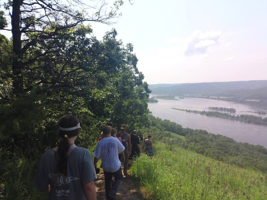 hiking with sam florek and percy fraser